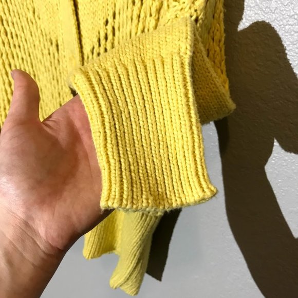 NWOT Wildfox Backyard Yellow Button Down Sweater - Picture 8 of 9